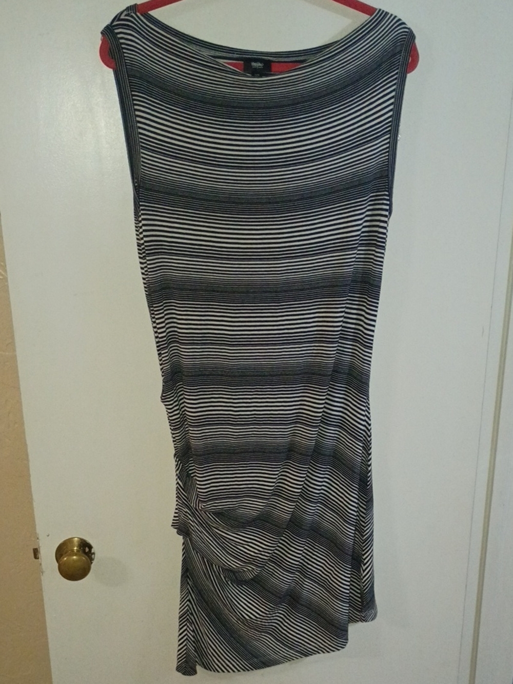 ​Mossimo Black & White Striped Sleeveless Dress - Size XL